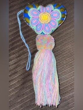 Handmade Mexican purse tassels. Cute & colorful. Spice up any bag!
